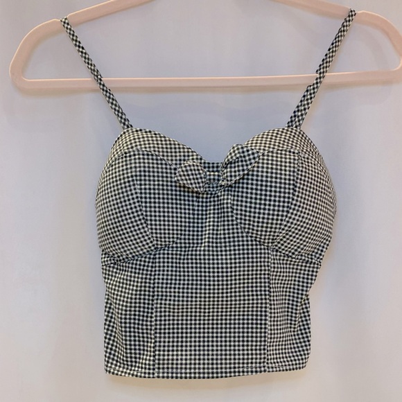 Say What? Tops - Retro Gingham Crop Top